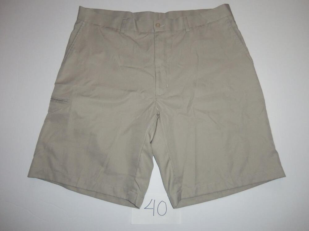 Champions Tour Golf Shorts Size 36 Tan Flat Front -061840
